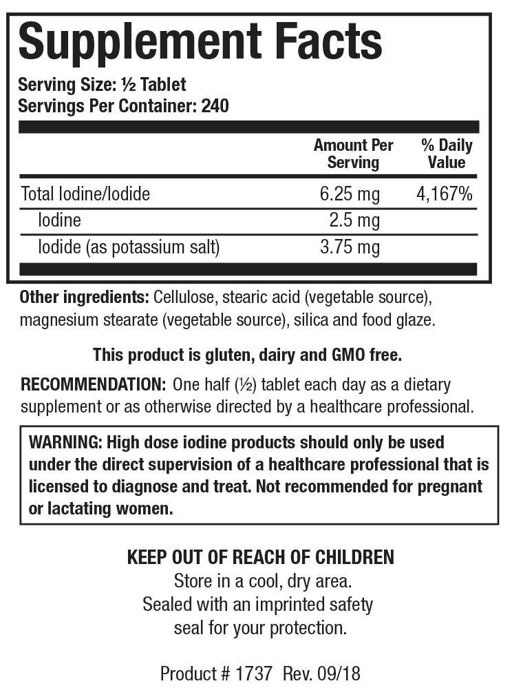 Iodine supplement discount dosage